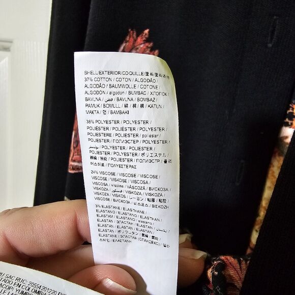 Desigual Women's Cardigan / Top Dark Floral Size Medium - Picture 8 of 9